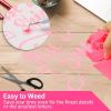 image12quot x 12ft Heat Transfer Vinyl Rolls PU Strong Stretchy HTV Vinyl White for Shirts Sooez Iron on Vinyl for All Cutter Machine Easy to Cut ampamp Weed for DIY Heat Vinyls Design Matte FinishNeno Pink