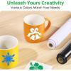 image12quot x 14FT White Vinyl  Glossy White Permanent Vinyl with PET Backing Easier Weed Never Residue Permanent Adhesive for Cutting Machine Party Decoration Car Decal Signs ScrapbookingGreen