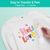 image12quot x 20ft HTV Rolls Heat Transfer Vinyl White Sooez PU Strong Stretchy Iron on Vinyl for TShirts HTV Vinyl Rolls for Cricut Easy to Cut ampamp Weed for Heat Vinyl Design Weeding Hook Included