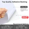 imagePermanent Vinyl for Cricut Machines 50Pack 12quotx12quot  40 Adhesive Vinyl Matte ampamp Glossy  10 Transfer Tapes 1 Scraper Waterproof Outdoor for All Cutting Machine Perfect for Home Party DecorGlossy White