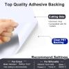 imagePermanent Vinyl for Cricut Machines 50Pack 12quotx12quot  40 Adhesive Vinyl Matte ampamp Glossy  10 Transfer Tapes 1 Scraper Waterproof Outdoor for All Cutting Machine Perfect for Home Party DecorMatte White