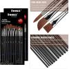 imageSooez 24Pcs Professional Art Paint Brushes Set 12 DifferentSize Brush for Acrylic Oil Watercolor 7 Shapes for Body Nail Face Painting Arts Crafts Supplies for Beginners Artists Adult Kids