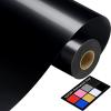 image12quot x 14FT White Vinyl  Glossy White Permanent Vinyl with PET Backing Easier Weed Never Residue Permanent Adhesive for Cutting Machine Party Decoration Car Decal Signs ScrapbookingGlossy Black