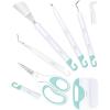imageSooez Weeding Tools for Vinyl 6PCS Basic Tools Set for Cricut Precision Craft Vinyl Tool Kit Scoring StylusWeeder ScraperSpatulaTweezersScissors for VinylPaper ampamp Ironon ProjectsColoredMint Green