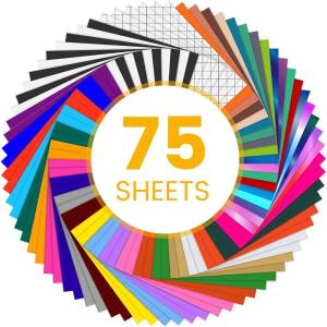 imageBlack Permanent Vinyl  15 Sheets Glossy Black Adhesive Vinyl 12quotx118quot Black Permanent Adhesive Sheets for Home Decor Car Decal Glossy ampamp Waterproof Paper for All Cutting Machine75 Multicolor