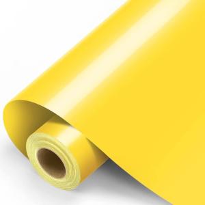 imagePermanent Vinyl for Cricut Machines 50Pack 12quotx12quot  40 Adhesive Vinyl Matte ampamp Glossy  10 Transfer Tapes 1 Scraper Waterproof Outdoor for All Cutting Machine Perfect for Home Party DecorYellow