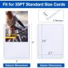 image32 Count Topload Card Holder Sooez 35PT Topload Card Protector 3quot x 4quot Hard Plastic Card Sleeves Baseball Card Protector Rigid Toploading Card Case for Collectible Trading Sports Cards100 Topload