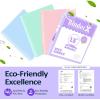 image4 Pack Extra Durable 3 Ring Binders 1 Inch Sooez 1 Three Ring Binder EcoFriendly ampamp PVC Free Customizable Clear View Cover for Letter Size 85 x 11 Paper Pastel School Office Supplies for GirlPastel
