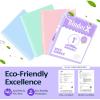 image4 Pack Extra Durable 3 Ring Binders 1 Inch Sooez 1 Three Ring Binder EcoFriendly ampamp PVC Free Customizable Clear View Cover for Letter Size 85 x 11 Paper Pastel School Office Supplies for GirlPastel