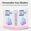 image4 Pack Extra Durable 3 Ring Binders 1 Inch Sooez 1 Three Ring Binder EcoFriendly ampamp PVC Free Customizable Clear View Cover for Letter Size 85 x 11 Paper Pastel School Office Supplies for GirlPastel