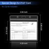 image6 Pack Clear Card Protector 43 Inch Horizontal Card Sleeve Sooez Plastic Card Holder with 3 Lanyard Slots 1 Resealable Zip Durable ampamp Waterproof ID Card Pouch Name Tag Badge Holder