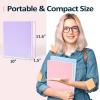 image6 Pack Extra Durable 3 Ring Binders 1 inch Sooez 1 Three Round Ring Binders with Pockets Cute Customizable Clear View Cover for 85 x 11 Letter Size Papers Pastel School Office Supplies for GirlChic