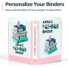 imageBinderX 4 Pack Extra Durable 3 Ring Binder Round Rings 1 Inch Binder Fits 175 Sheets of 85x11 Paper Customizable View Cover with Inside Pockets Cute 1quot Binders 1 Inch Binders 3 RingChic