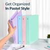 imageBinderX 4 Pack Extra Durable 3 Ring Binder Round Rings 1 Inch Binder Fits 175 Sheets of 85x11 Paper Customizable View Cover with Inside Pockets Cute 1quot Binders 1 Inch Binders 3 RingPink