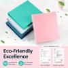 imageBinderX 4 Pack Extra Durable 3 Ring Binder Round Rings 1 Inch Binder Fits 175 Sheets of 85x11 Paper Customizable View Cover with Inside Pockets Cute 1quot Binders 1 Inch Binders 3 RingChic