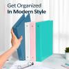 imageBinderX 4 Pack Extra Durable 3 Ring Binder Round Rings 1 Inch Binder Fits 175 Sheets of 85x11 Paper Customizable View Cover with Inside Pockets Cute 1quot Binders 1 Inch Binders 3 RingChic