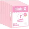 imageBinderX 4 Pack Extra Durable 3 Ring Binder Round Rings 1 Inch Binder Fits 175 Sheets of 85x11 Paper Customizable View Cover with Inside Pockets Cute 1quot Binders 1 Inch Binders 3 RingPink