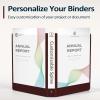 imageBinderX Extra Durable 3 Ring Binder Round Rings 1 Inch Binder Fits 175 Sheets of 85x11 Paper Customizable View Cover with Inside Pockets Cute 1quot Binders 1 Inch Binders 3 Ring PinkBurgundy Red