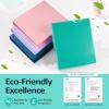 imageBinderX Extra Durable 3 Ring Binder Round Rings 1 Inch Binder Fits 175 Sheets of 85x11 Paper Customizable View Cover with Inside Pockets Cute 1quot Binders 1 Inch Binders 3 Ring PinkAqua Blue