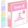imageBinderX Extra Durable 3 Ring Binder Round Rings 1 Inch Binder Fits 175 Sheets of 85x11 Paper Customizable View Cover with Inside Pockets Cute 1quot Binders 1 Inch Binders 3 Ring PinkPink