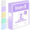 imageBinderX Extra Durable 3 Ring Binder Round Rings 1 Inch Binder Fits 175 Sheets of 85x11 Paper Customizable View Cover with Inside Pockets Cute 1quot Binders 1 Inch Binders 3 Ring PinkLavender Purple