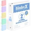 imageBinderX Extra Durable 3 Ring Binder Round Rings 1 Inch Binder Fits 175 Sheets of 85x11 Paper Customizable View Cover with Inside Pockets Cute 1quot Binders 1 Inch Binders 3 Ring PinkWhite