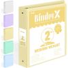 imageBinderX Extra Durable 3 Ring Binder Round Rings 1 Inch Binder Fits 175 Sheets of 85x11 Paper Customizable View Cover with Inside Pockets Cute 1quot Binders 1 Inch Binders 3 Ring PinkYellow