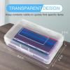 imageSooez 1 Pack Clear Pencil Box Plastic Hard Pencil Case with Stickers Large Crayon Box with Snaptight Lid Stackable Storage Box Art Craft Marker Organizer Box for Kids Boys Back to School YellowOrange