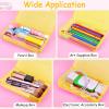 imageSooez 1 Pack Clear Pencil Box Plastic Hard Pencil Case with Stickers Large Crayon Box with Snaptight Lid Stackable Storage Box Art Craft Marker Organizer Box for Kids Boys Back to School YellowYellow