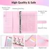 imageSooez 100 Envelopes Money Saving Challenge A5 Savings Challenge Book to Save 5050 Money Saving Binder with Reusable Tracker Save Challenge Book Challenge Kit with Cash Envelope Pink
