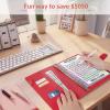 imageSooez 100 Envelopes Money Saving Challenge Savings Challenges Book with Envelopes ampamp Challenge Tracker Motivational Process to Save 5050 Money Saving Binder 100 Pocket PreNumbered PurplePoinsettia