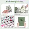 imageSooez 100 Envelopes Money Saving Challenge Savings Challenges Book with Envelopes ampamp Challenge Tracker Motivational Process to Save 5050 Money Saving Binder 100 Pocket PreNumbered PurpleOlivegreen