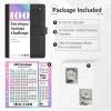 imageSooez 100 Envelopes Money Saving Challenge Savings Challenges Book with Envelopes ampamp Challenge Tracker Motivational Process to Save 5050 Money Saving Binder 100 Pocket PreNumbered PurpleBlack