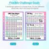 imageSooez 100 Envelopes Money Saving Challenge Savings Challenges Book with Envelopes ampamp Challenge Tracker Motivational Process to Save 5050 Money Saving Binder 100 Pocket PreNumbered PurpleBlue