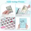 imageSooez 100 Envelopes Money Saving Challenge Savings Challenges Book with Envelopes ampamp Challenge Tracker Motivational Process to Save 5050 Money Saving Binder 100 Pocket PreNumbered PurpleBlue