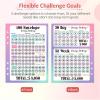 imageSooez 100 Envelopes Money Saving Challenge Savings Challenges Book with Envelopes ampamp Challenge Tracker Motivational Process to Save 5050 Money Saving Binder 100 Pocket PreNumbered PurplePoinsettia