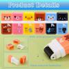 imageSooez 12 Pack Pencil Erasers Cute Erasers Pencil Eraser with Clean up Roller Pencil Eraser Shaving Roller Case Erasers for Party Favors Gift Supplies