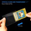 imageSooez 240Pcs Card Sleeves Clear Dual Textured Protective Card Protectors for Standard Trading Cards