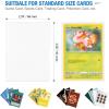 imageSooez 240Pcs Card Sleeves Clear Dual Textured Protective Card Protectors for Standard Trading Cards