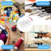 imageSooez 3 Pack Pencil Case Large Hard Pencil Box Bulk Clear Crayon Box Marker Pen Organizer Plastic Storage Container with Snap Lid Stackable Art Craft Organizer Back to School SuppliesClear