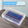 imageSooez 3 Pack Pencil Case Large Hard Pencil Box Bulk Clear Crayon Box Marker Pen Organizer Plastic Storage Container with Snap Lid Stackable Art Craft Organizer Back to School SuppliesClear