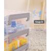 imageSooez 6 Pack Extra Large Pencil Box Plastic Pencil Case Crayon Box Bulk Clear Marker Organizer Plastic Containers with Lid Stackable Storage Boxes for Craft Pen Art Back to School Supplies PinkBlack