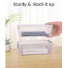 imageSooez 6 Pack Extra Large Pencil Box Plastic Pencil Case Crayon Box Bulk Clear Marker Organizer Plastic Containers with Lid Stackable Storage Boxes for Craft Pen Art Back to School Supplies PinkBlack