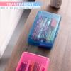 imageSooez 6 Pack Pencil BoxHard Pencil Boxes for School Supplies Bulk Large Plastic Pencil Case with Lid Clear Pencil Container Stackable School Crayon Boxes Bulk for KidsColored