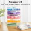 imageSooez 6 Pack Pencil BoxHard Pencil Boxes for School Supplies Bulk Large Plastic Pencil Case with Lid Clear Pencil Container Stackable School Crayon Boxes Bulk for KidsDark Gray
