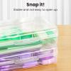 imageSooez 6 Pack Pencil BoxHard Pencil Boxes for School Supplies Bulk Large Plastic Pencil Case with Lid Clear Pencil Container Stackable School Crayon Boxes Bulk for KidsMulticolor