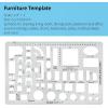 imageSooez Architectural Templates House Plan Interior Design and Furniture Template Drafting Tools and Supplies  Set of 3Yellow