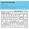 imageSooez Architectural Templates House Plan Interior Design and Furniture Template Drafting Tools and Supplies  Set of 3Yellow