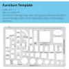 imageSooez Architectural Templates House Plan Interior Design and Furniture Template Drafting Tools and Supplies  Set of 3clear