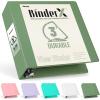 imageSooez BinderX Extra Durable 3 Inch 3 Ring Binder DRing Large Binder Holds 670 Sheets of 85x11 Paper Customizable View Cover with Inside Pockets Heavy Duty 3 Ring Binder for School Olive GreenOlive Green
